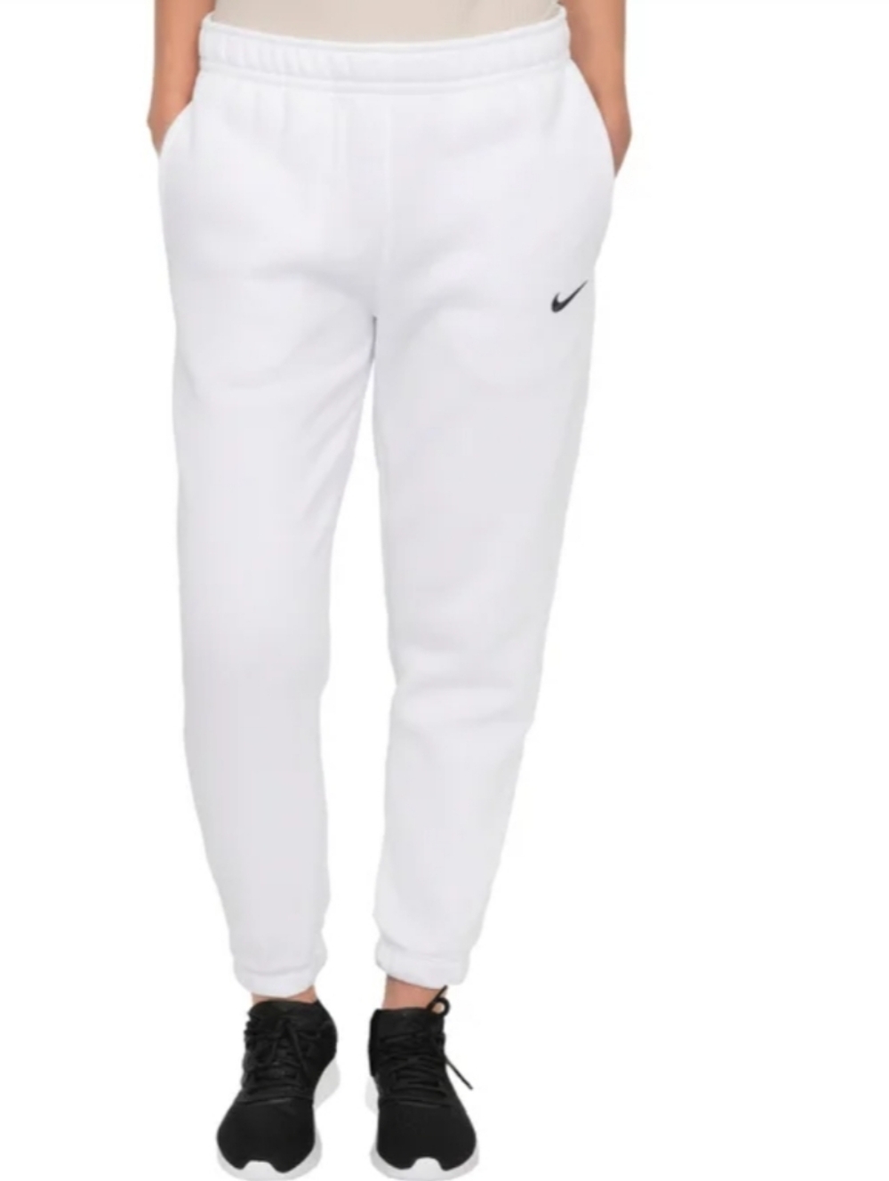 New!!! Nike Women's Girls Fleece Jogger White Cotton Soft Color Size Medium NWT! - Picture 3 of 10